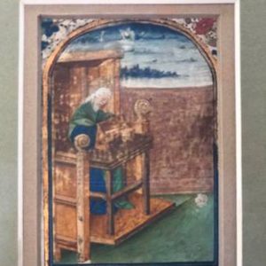 15th Century Evangelist Miniature Hand Painted on Velum