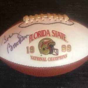 1999 FLORIDA STATE NATIONAL CHAMPIONS MINI FOOTBALL SIGNED BOBBY BOWDEN - $195