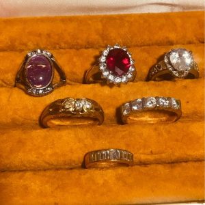 6 Costume Ring Lot