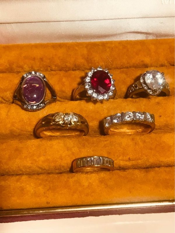 6 Costume Ring Lot