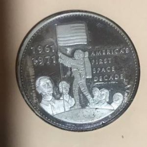 1971 America's First Decade in Space Commemorative Silver Medal