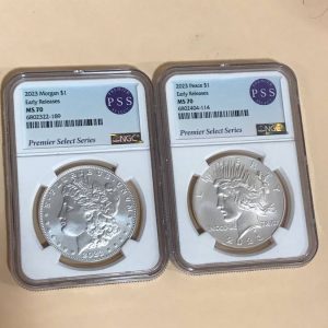 2023 Morgan & Peace Silver Dollar Coin Set - $1 Face Value