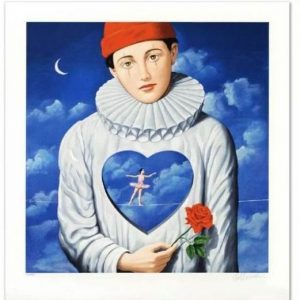 Rafal Olbinski Explicit Introspection Hand Signed Numbered Original Litho