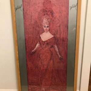 Edna Hibel Offset Lithograph Print: Miss Ginger Rogers as Dolly, Art Expo NY 1982