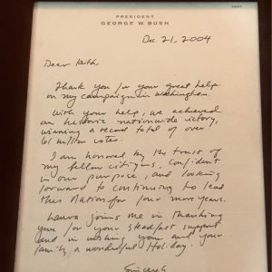 President George Bush Handwritten Signed Letter