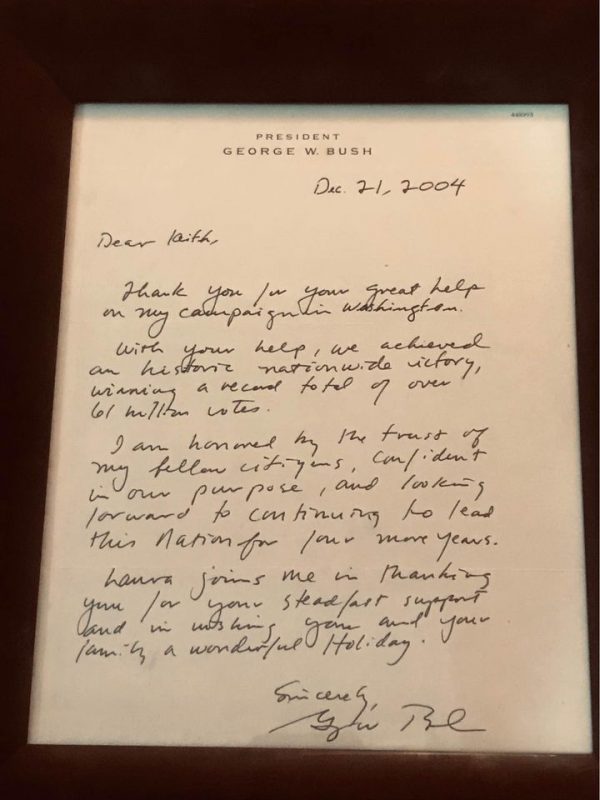 President George Bush Handwritten Signed Letter