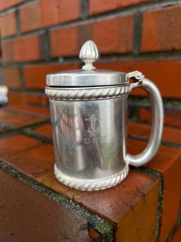 Vintage US Navy WWII Era Condiment/Preserve Pot by International Silver Co.