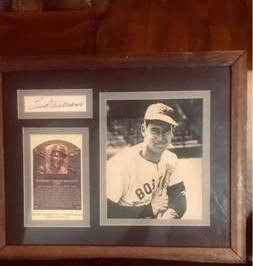 Ted Williams Autographed Framed Collection with COA