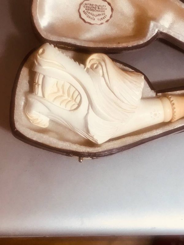 Vintage Dragon Head-Carved Turkish Meerschaum