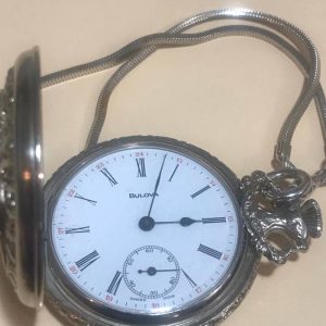 1976 Bulova Bicentennial Pocket Watch Hand Winding New, Never Used