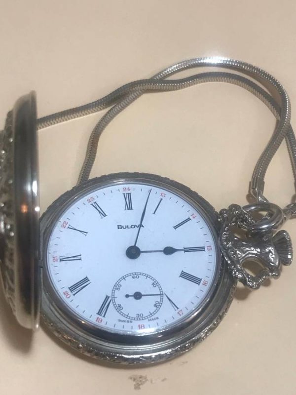 1976 Bulova Bicentennial Pocket Watch Hand Winding New, Never Used