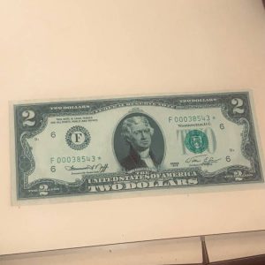 1976 STAR NOTE $2 TWO DOLLAR BILL (ATLANTA F ) Low Serial Number Gem Uncirculate