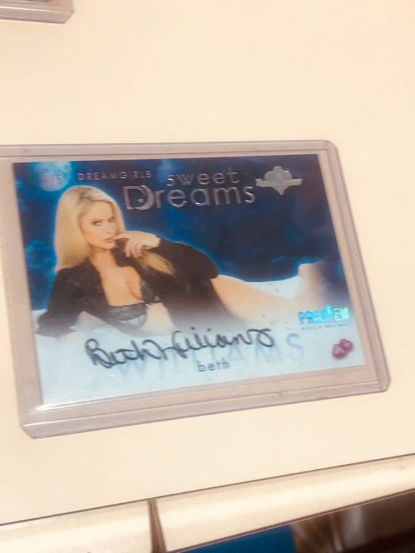 2017 Benchwarmer BETH WILLIAMS Dream-girls SWEET DREAMS Blue Auto PLAYBOY