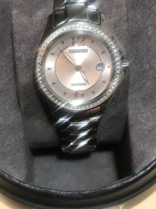 Citizens Eco drive automatic ladies watch with diamonds and day date